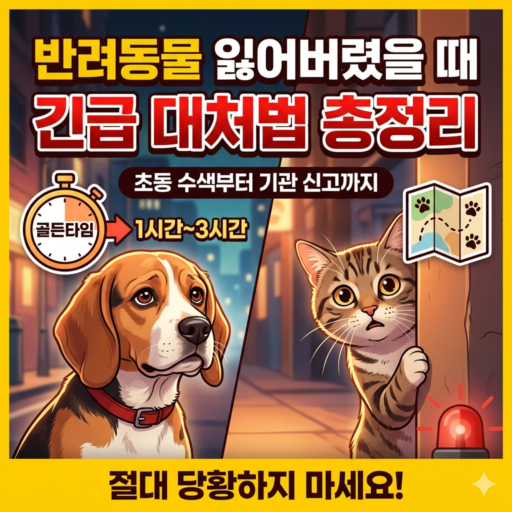 강아지·고양이를 잃어버렸다면? 즉시 해야 할 4가지 필수 조치와 꿀팁