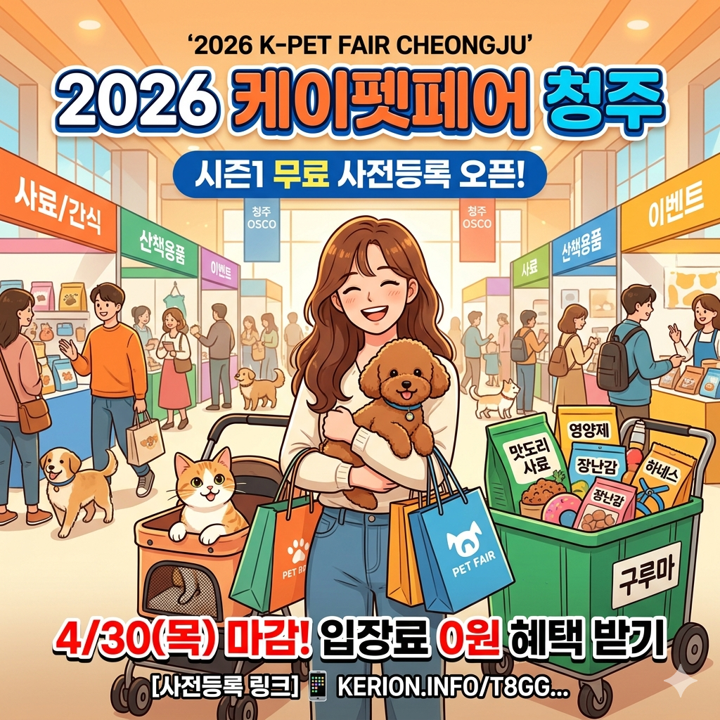 5월 청주 가볼만한 곳, 댕냥이 집사들의 성지 ‘케이펫페어’ 무료입장 오픈!