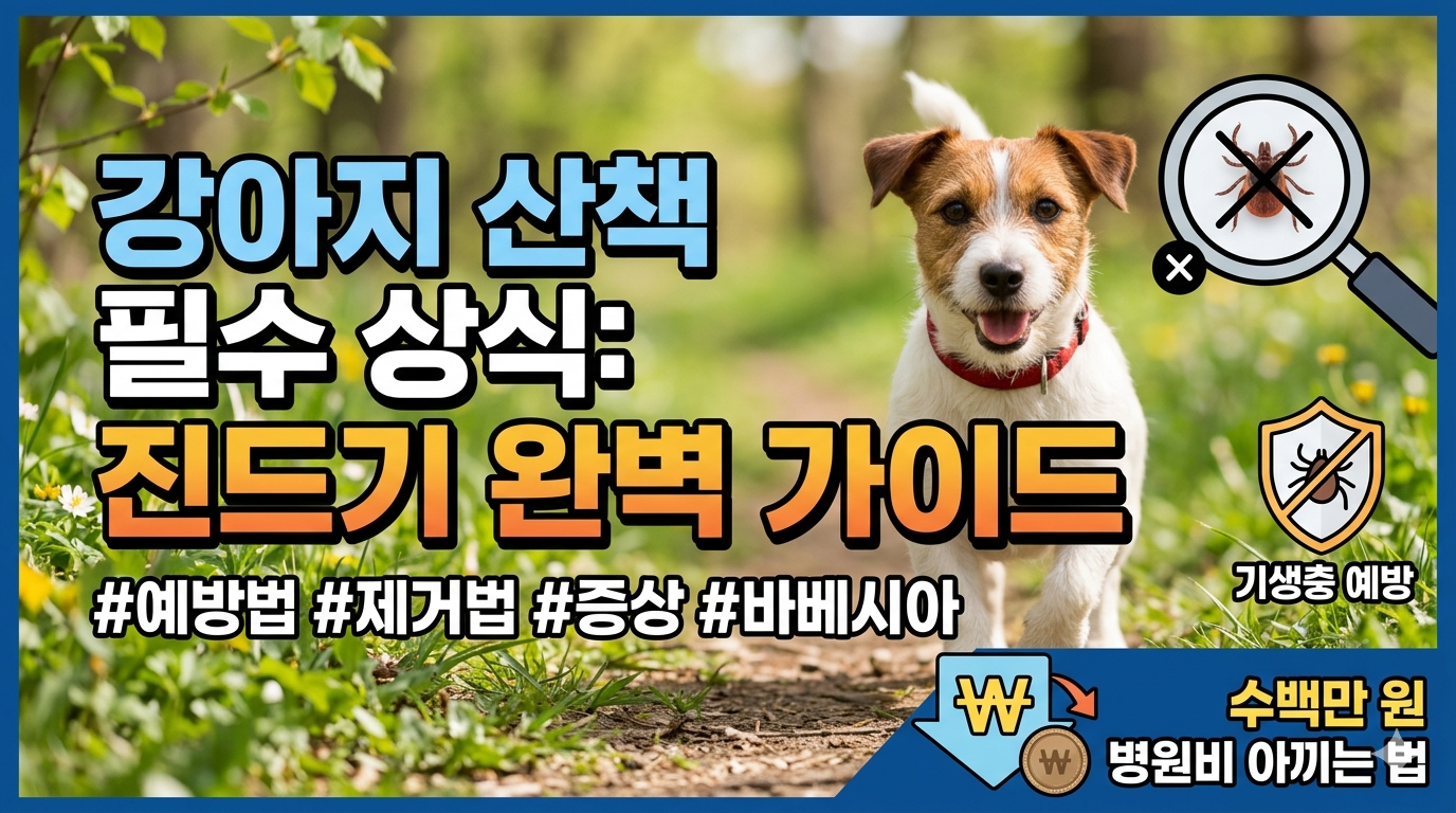 강아지 산책 후 ‘이 증상’ 보이면 즉시 병원으로! 바베시아증과 진드기 완벽 대처법