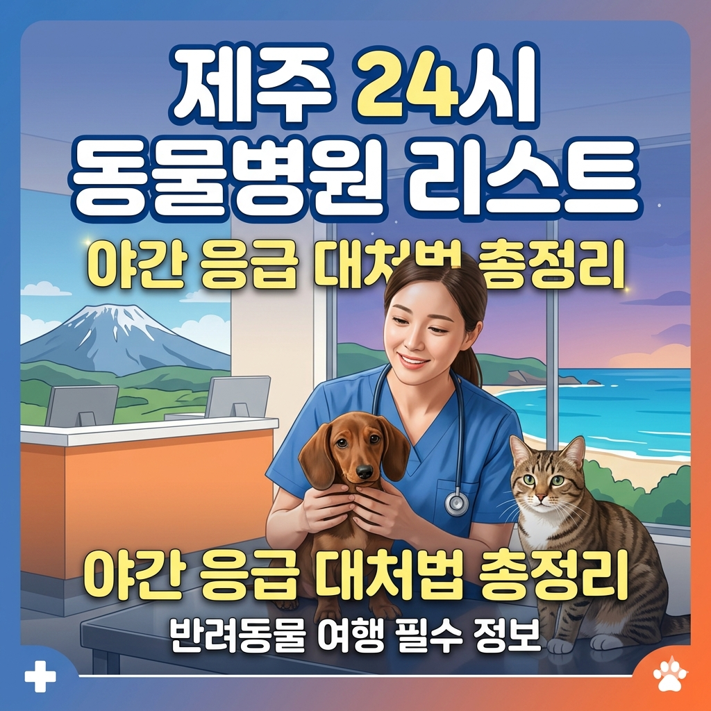 제주도 24시 동물병원 리스트, 여행 중 응급 상황 대처법 총정리