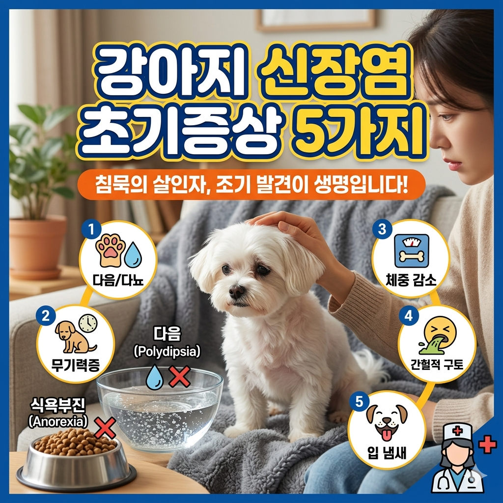 “나이 들어서 그래”라고 넘겼다가 큰일 납니다! 강아지 신장염 초기증상 5가지