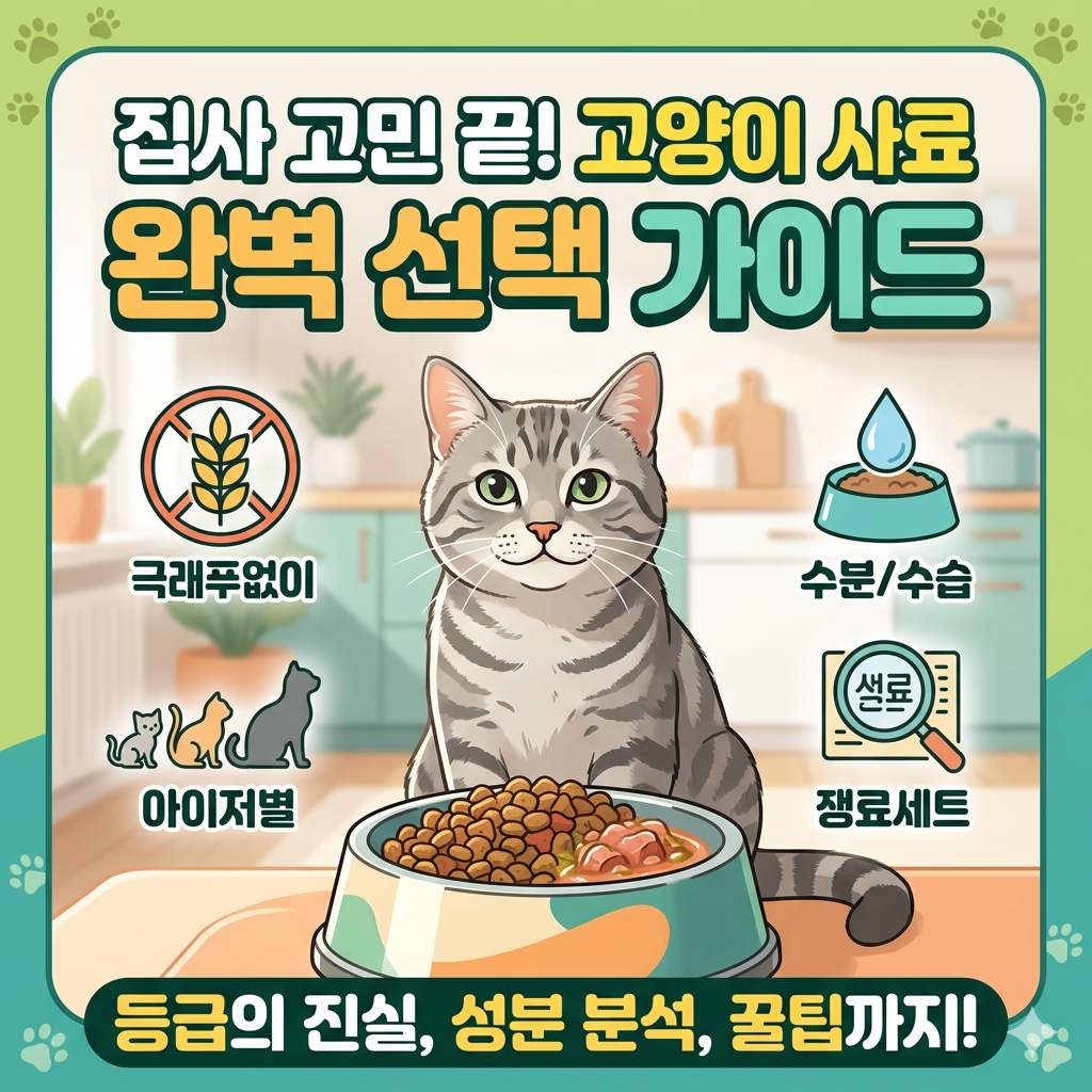 등급만 보고 고르면 낭패! 내 고양이 건강 지키는 사료 성분표 보는 법